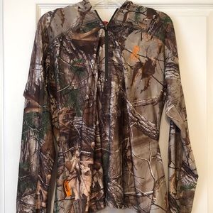 SHE Outdoor Hooded Quarter Zip Camo Pullover